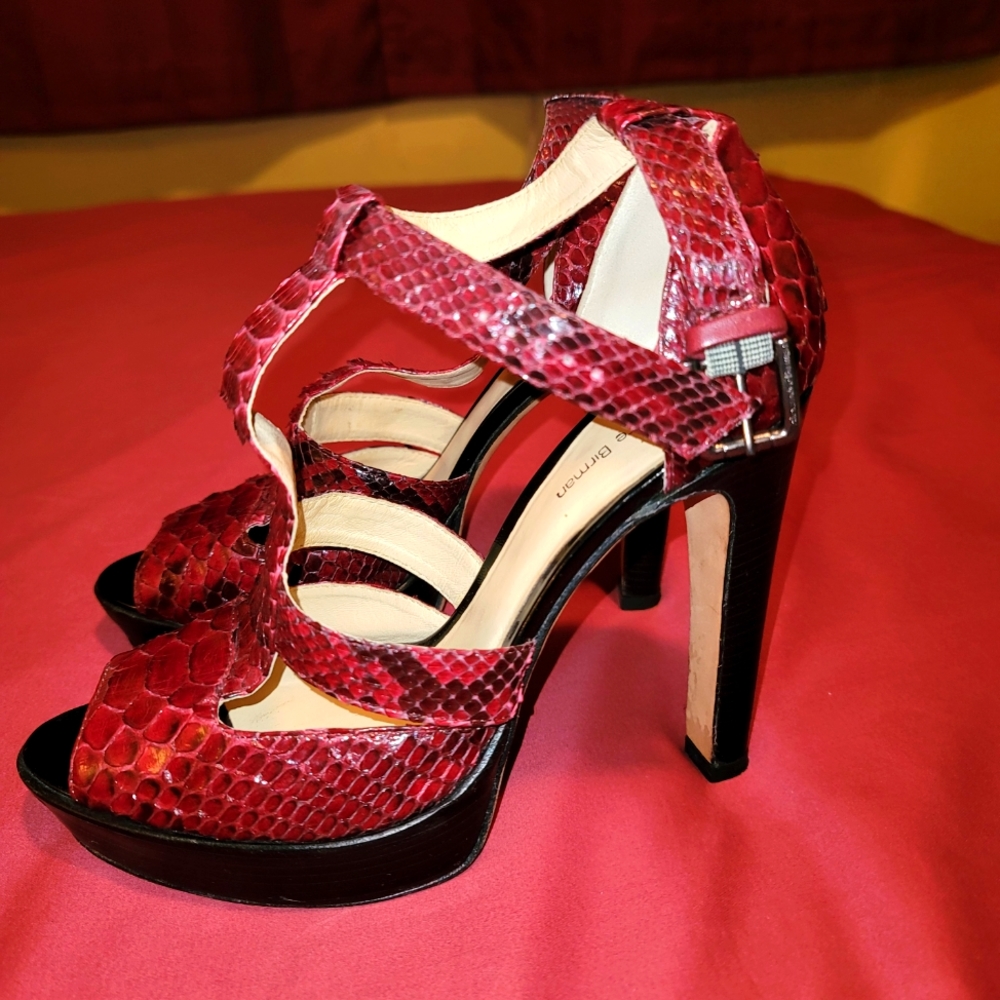 Alexandre Birman Natural Python High Heels (Size … - image 1